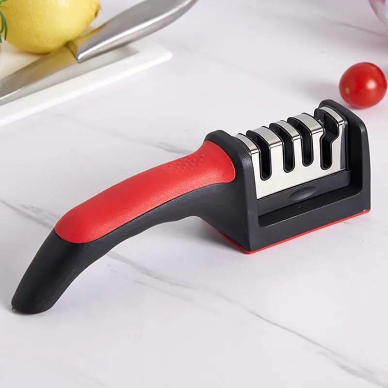Kitchen Knife Sharpener Professional Sharpening System, Stainless Steel Build, Ergonomic Grip for Chef Knives