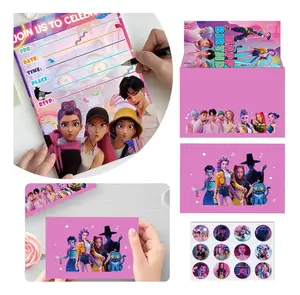 K-Pop Devil Hunters Cartoon Birthday Invitation Card, Paper Greeting Card, Party Gift