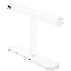 Plymor Clear Acrylic T-Bar Bracelet Display Stand, 6.25" H x 8" W x 2" D