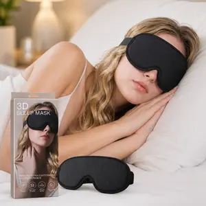 3D Memory Foam Sleep Eye Mask, 100% Light Blocking, Breathable Soft Comfort, No Pressure, Ideal for Night Sleeping, Naps, Travel