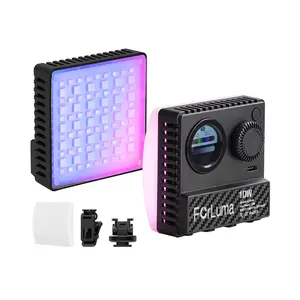 [FathersDayGift] ForLuma 10W Photograph Light, Selfie & Vlog Light, 3D Printing Display, Ambient Light, 360° Full Color RGB, 2600mAh Rechargeable, CRI 95+, with Screen Display, Phone Clamp, Cold Shoe, Magnetic Diffuser