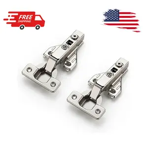 1 Pair 2 Packs Full Overlay Cabinet Door Hinges, 105 Degree Adjustable