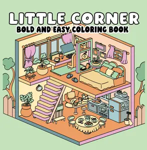 Hand-Drawn Coloring Book for Kids - Bold, Easy-to-Use Children's Literature & Art Book for Stress Relief in Cozy Spaces