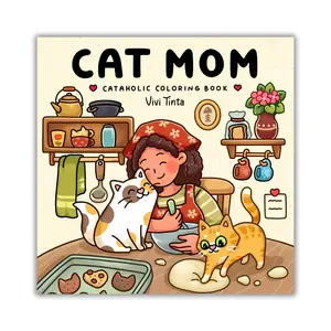 Cat Mom: Cataholic Coloring Book for Adults & Teens Featuring Cute and Mischievous Feline Designs