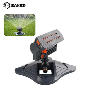 Saker 16-Hole Garden Sprinkler (2-Pack) - 180° Rotating Automatic Irrigation Device, Adjustable Spray System, No Electricity, Easy Installation for Lawn Maintenance