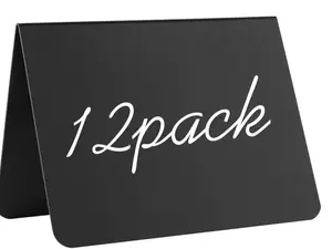 12 Pack 4"x3"Mini Chalkboard Signs for Chalk Sign for Food - Party - Buffet - Table Sign Chalkboard - Wedding - Bakery - Small
