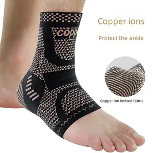 Ankle support compression sleeve stabilizer sports brace adjustable lightweight anti-slip orthopedic injury prevention compression sports bandage basketball fitness unisex 2-piece pack (1 pair) health care tool ankle support patellar strap elastic