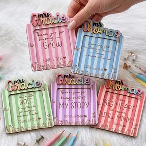 Teacher Appreciation Gift, Personalized Teacher Sticky Note Holder, Teacher Gift from Student, Teacher Gift