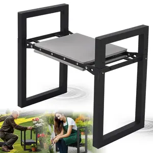 Garden Kneeler and Seat Heavy Duty - Anti-Tip Superior Stability Gardening Stool with Ergonomic Handles for Seniors Stand Up, Foldable Bench with 12.7" Wider Kneeling Pads for Weeding Planting Gifts