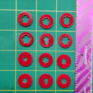 18mm Extruder Disks for clay & sugar paste -Flowers