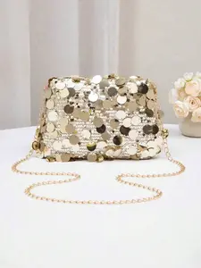 Luxurious sequin crossbody bag, new stylish shoulder bag - adjustable strap, perfect for daily commutes, outings, and parties - ideal birthday/holiday gift and party accessory, side bag, high-quality handbag, trendy tote