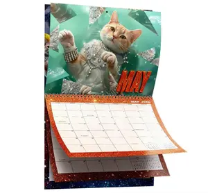 Cat 2026 Wall Calendar - Funny Meme Music Album Cover Calendar, Unique New Year's Gift for Fan Family Friends, Music Lover Wall Calendar Gifts