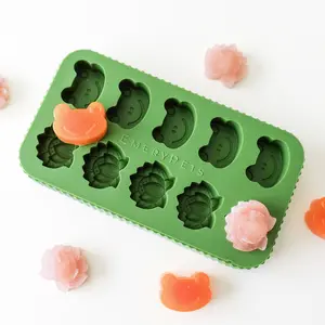 EmeryPets Frog + Lotus Mold I Make Frozen, Baked, Gummy Treats, or Make Cute Ice Pops For Yourself! 100% Food Grade Silicone One Hand Accessible