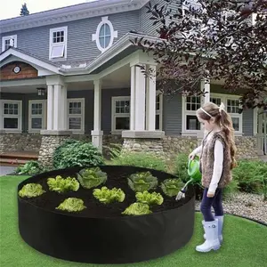 100 Gallon Plant Growth Bag, Fabric Dome Raised Garden Planter, Breathable Felt Container for Flowers Vegetables Potatoes