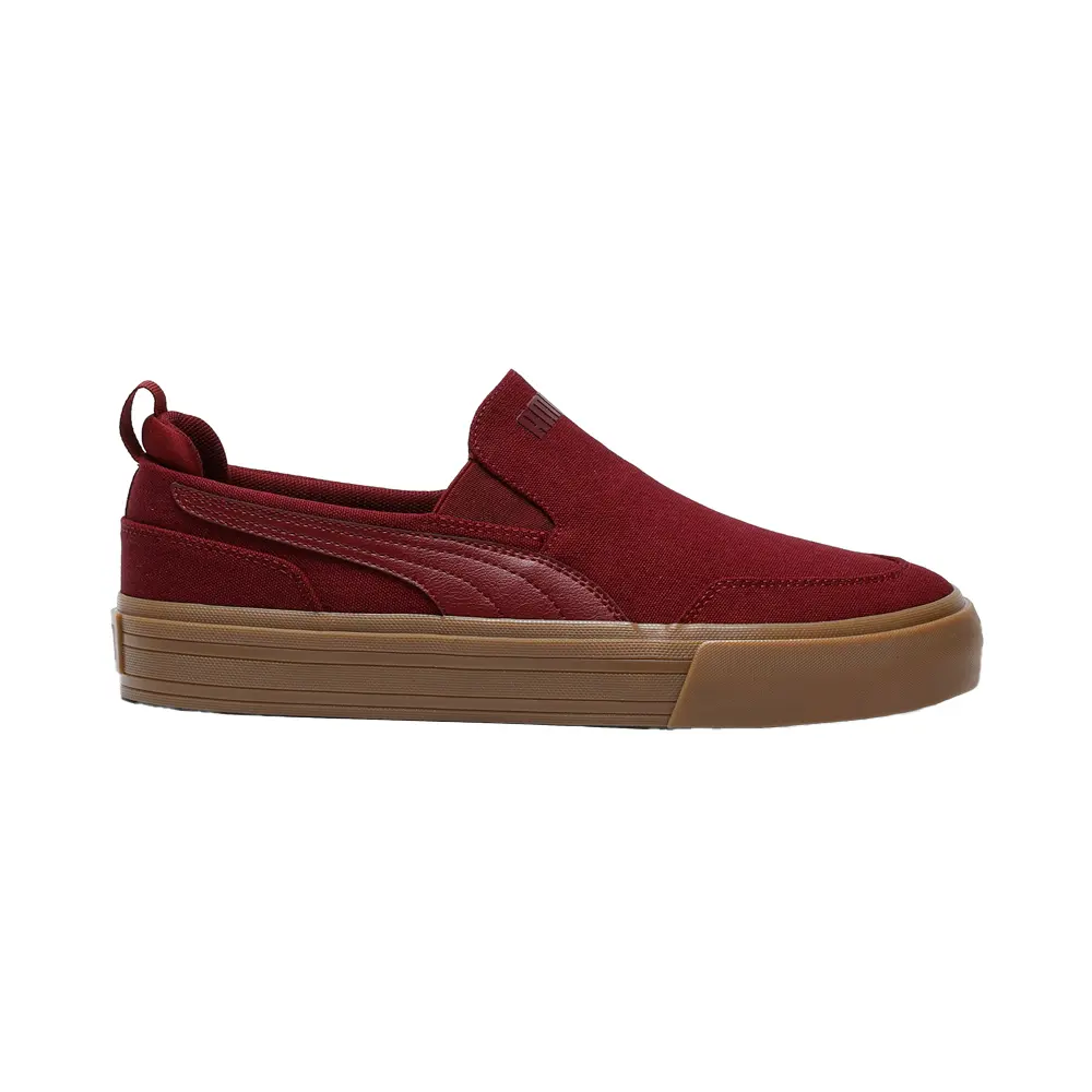 PUMA Mens Court Classic Vulcanized Slip On Sneakers Shoes Casual - Red