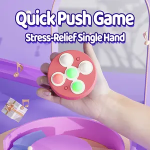 Stress Relief Toys Quick Push Game - One-handed handheld bubble game, fun and portable. Suitable for kids and adults. Holiday and party favors.