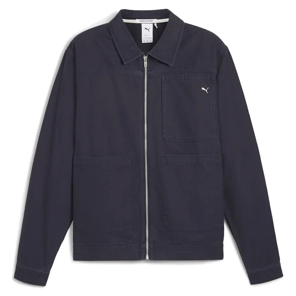 PUMA Mens Mmq Zip Overshirt Jacket Athletic Outerwear Casual - Blue