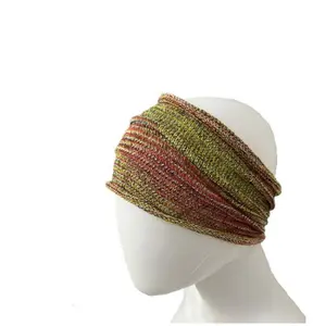 Everything Nepali Women's Infinity Headbands, Cotton, Elastic, Soft and Skin-Friendly Hair Accessory-Yellow mix