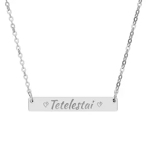 Tetelestai Bar Necklace (Engraving)
