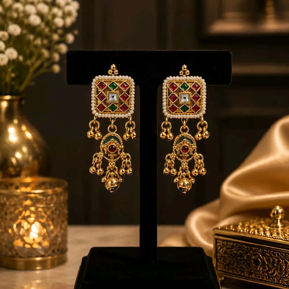 Antique Gold Heritage-Style Dainty Classy Earrings