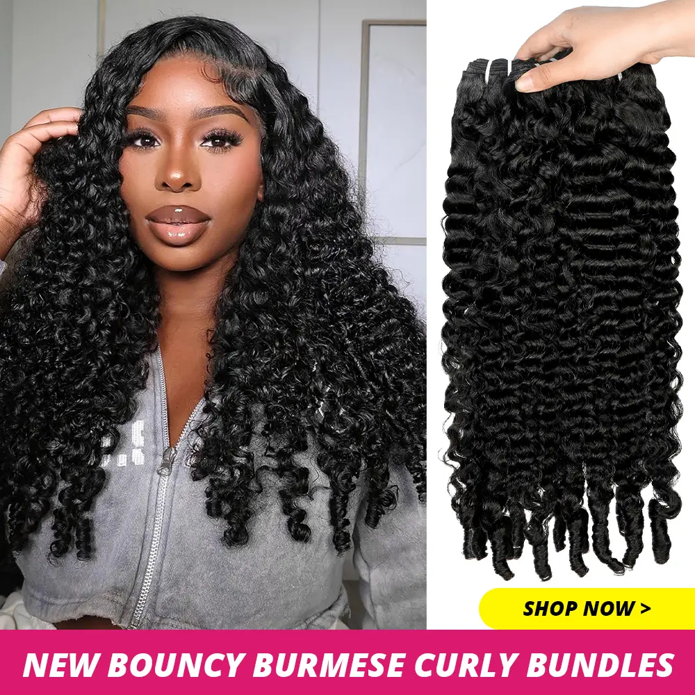 Burmese Curly Hair Bundles Quick Weave Extensions Human Hair Weave Bundles For Black Women Spiral Curly End Deep Wave Human Hair Extensions #SummerWins #DealsForYouDays