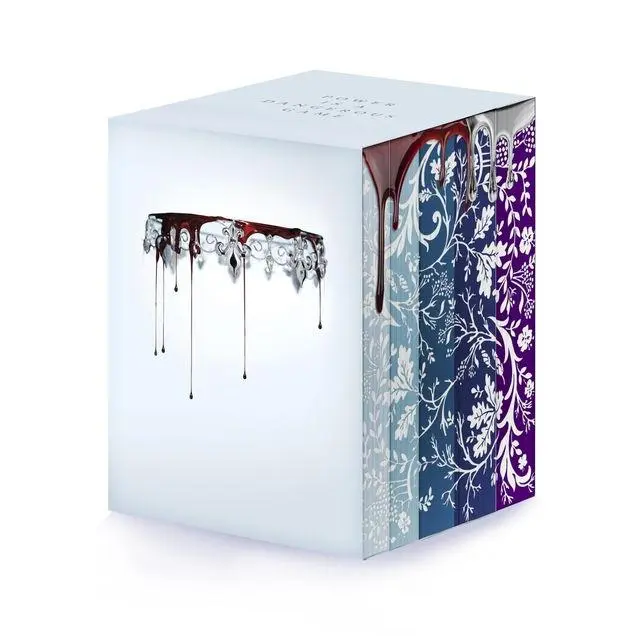 Red Queen 10th Anniversary Deluxe 5-book Box Set with stenciled