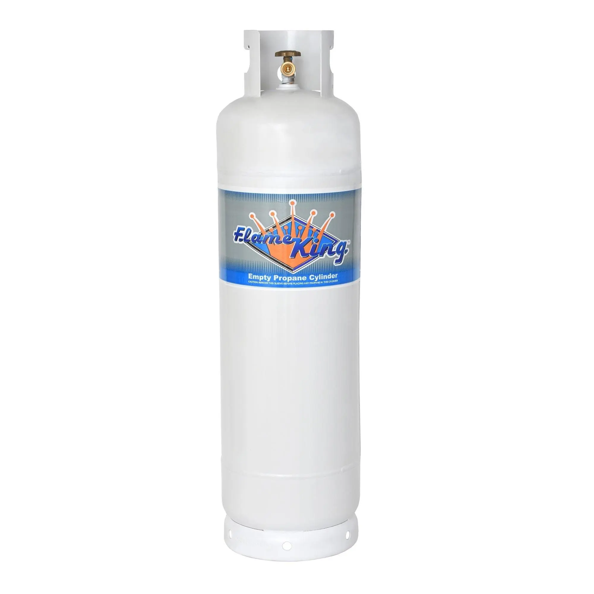 Flame King 60LB EMPTY Steel Refillable Propane Tank LP Cylinder with POL Valve for RV, Food Truck