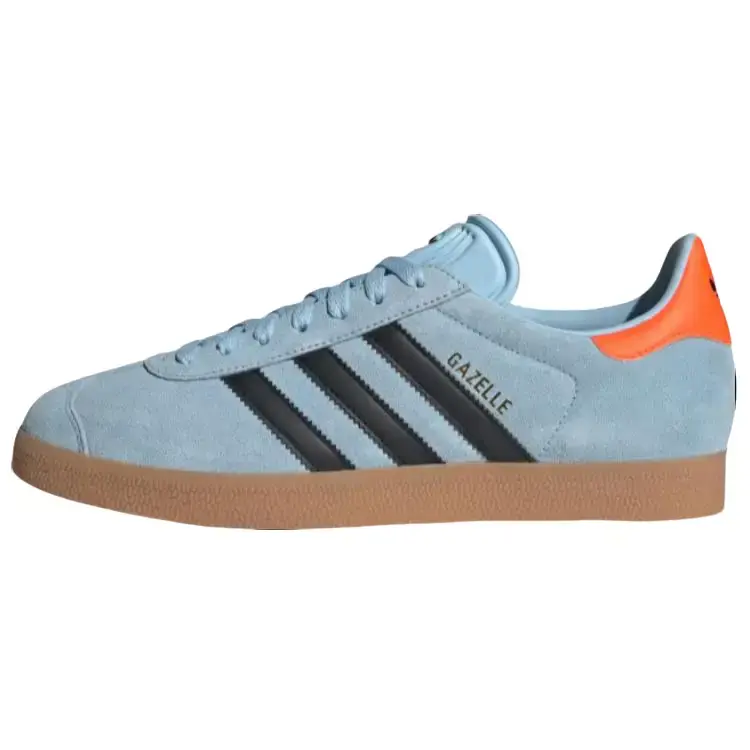 Adidas Men's Gazelle Sports Sneakers - Clear Sky, Black, Gum Colorway