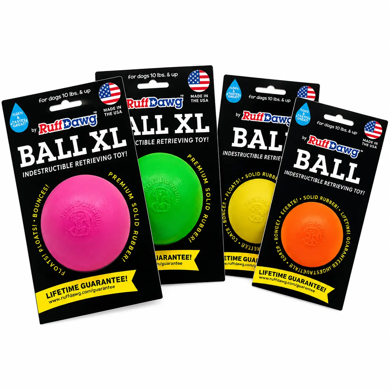 RUFF DAWG Ball for Aggressive Chewers – Floats, Bounces & Lifetime Guarantee