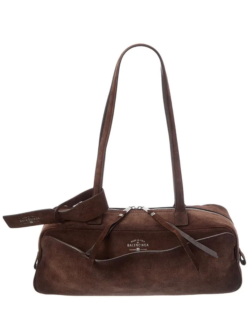 Balenciaga Logo Leather Shoulder Bag