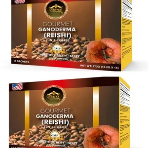 2-Pack Unique Youth Reishi Ganoderma Blend Instant Coffee Packets - US 4-in-1 Adaptogens Beverage, Coffee with Mushrooms, Eternal Gourmet Drink, Adaptogens Coffee