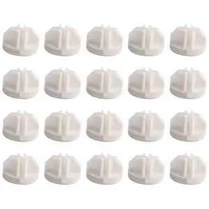 20 Pcs Grid Cube Connector Abs Connectors For Wire Cube Storage Shelving (White)