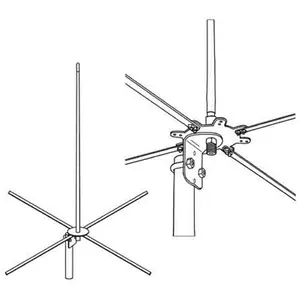 212 MAIN Firestik 4 FT (122 CM) 2-m Base Antenna with Fiberglass Core - Mobile Radio Mount Complete Kit for Boating & Outdoor Use