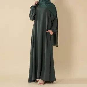 Modest Breathable Premium Nida Zoom material Umbrella Cut Summer Abaya (MA233)