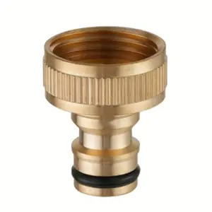 1pc Pure Copper 3/4 Nipple Connector, 6mm Adapter, Full Copper Inner Tooth Connector, American Thread Quick Connect Accessory