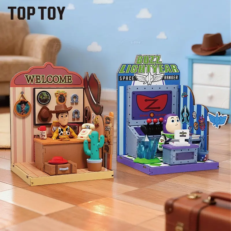 TOPTOY Toy Story Buildable Diorama Set Buzz Lightyear Space Ranger Cottage 4 Unique Styles Collectible Building Kit for Kids & Collectors Ideal Birthday &Holiday Gift,Perfect Gift for Mom,#Summervibes