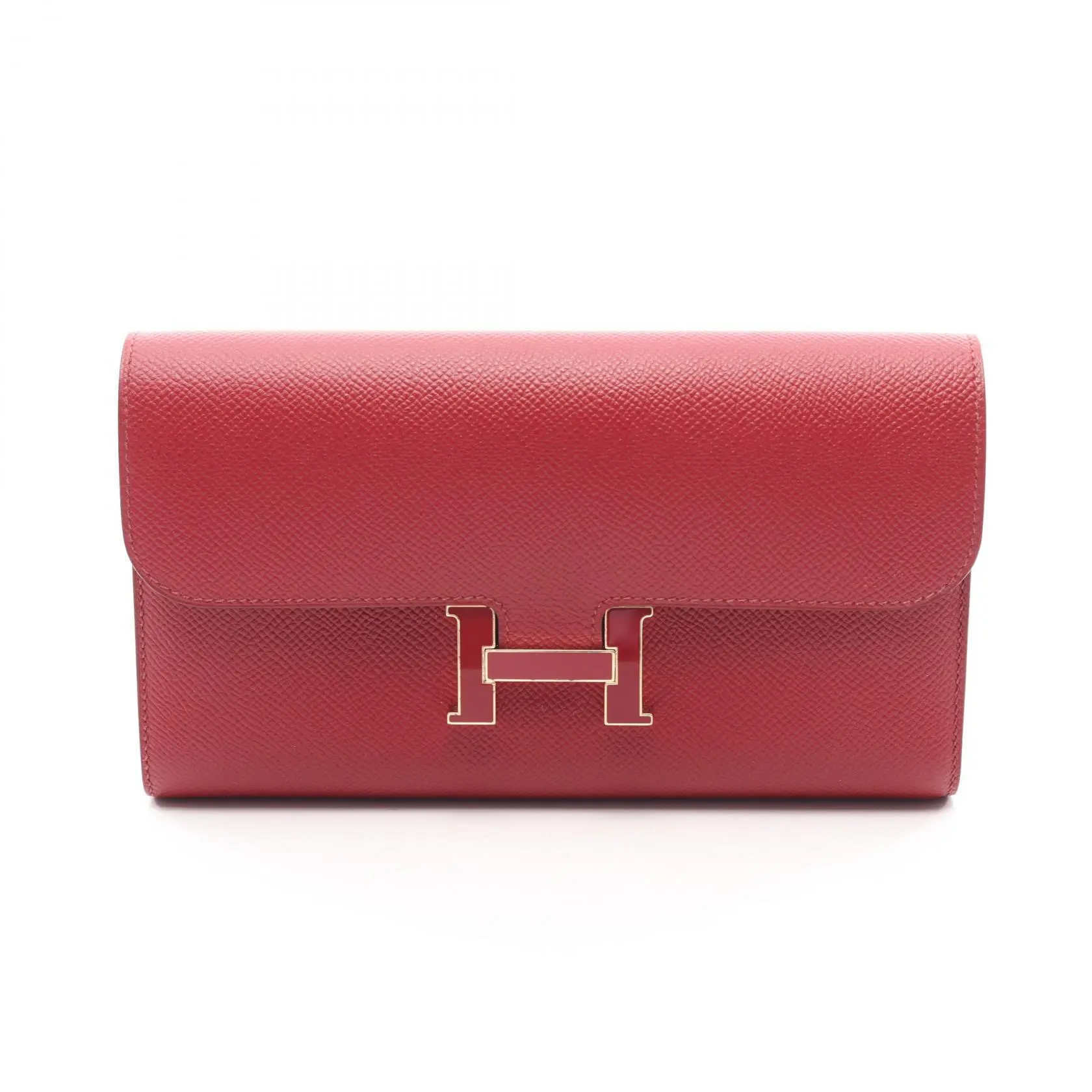 Pre-owned HERMÈS Calfskin Small Leather Goods Hermes Constance Long Leather Wallet