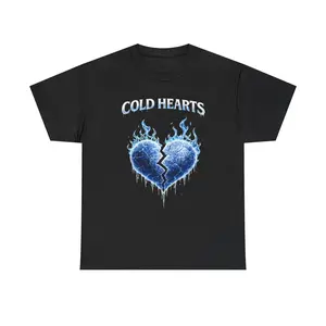 Cold Hearts Signature Blue Flame Heart Tee | Streetwear Log