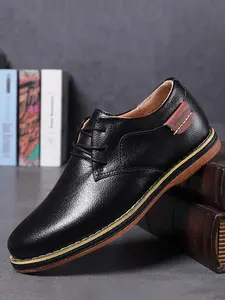 Men's Derby Shoes Lightweight Dress Shoes Wide Width Business, Work Shoes Non-Slip Rubber Casual Shoes Vegan Leather Wedding Shoes Black Blue Brown Men's Plus Size Shoes Size 12 13 Fit Any Formal Event Interview Shoes