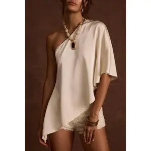 Anya Ivory One Shoulder Top