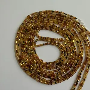 Waistbeads- Brown Suga 60in fits up to a 4Xl