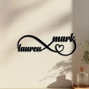 1pc Infinity Metal Wall Art, Heart, Modern Home Decor, Aesthetic Wall Decor, Perfect for Bedroom Wall, Anniversary Gift, Ideal for Couples, Durable Metal