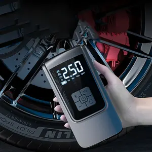 150PSI tire inflator, Cordless tire pump, Handheld tire inflator, portable air compressor, Tire Inflation Tool, equipped with digital pressure gauge, LED light, wireless design, suitable for inflating cars, bicycles, Halloween and Christmas gifts