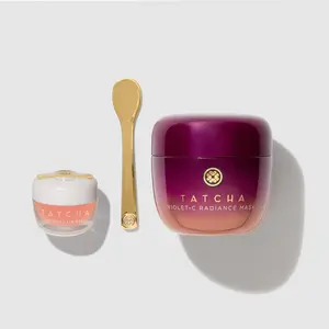 Tatcha Radiant Skin & Lush Lips Duo: The Violet C Brightening Mask + Kissu Lip Mask Peach Radiance