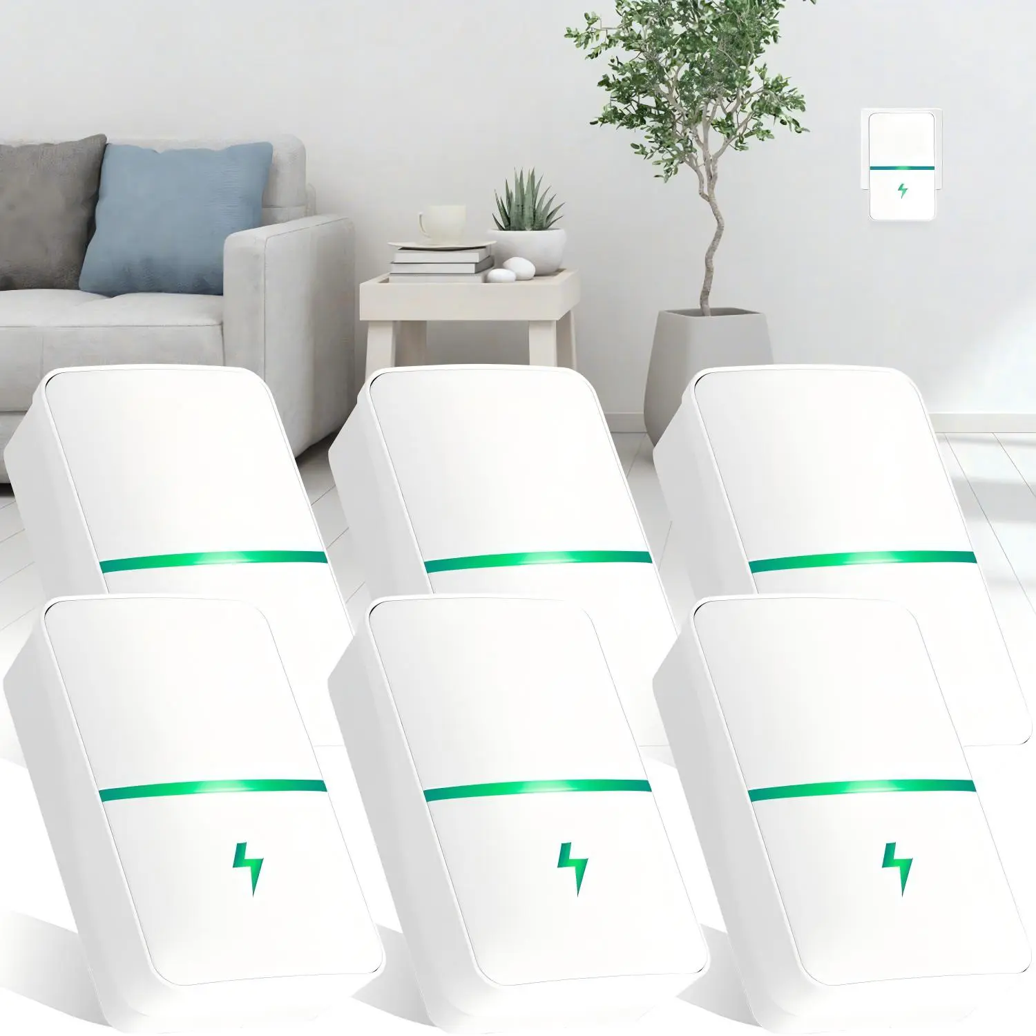 US Plug-In Power Box - 2026 Updated Design, 90-250V Input Range, Multi-Outlet Electrical Device for Home Improvement