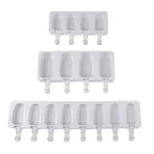 Silicone Ice Cream Mold, 1 Piece 4/8 Hole Ice Pop Cube Popsicle Mold, Dessert DIY Ice Cream Maker, Kitchen Utensils & Gadgets, Freezer Frost Ice Mold