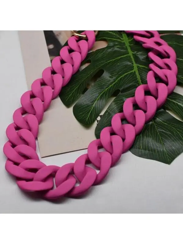 Acrylic Bag Chain Strap Resin Thick Chunky Chain Frosted Matte Rubber Coated Handbag Chain European American Trendy Fashion Bag Strap Luxury Stylish Purse Chain Decorative Replacement Strap for Women Handbags