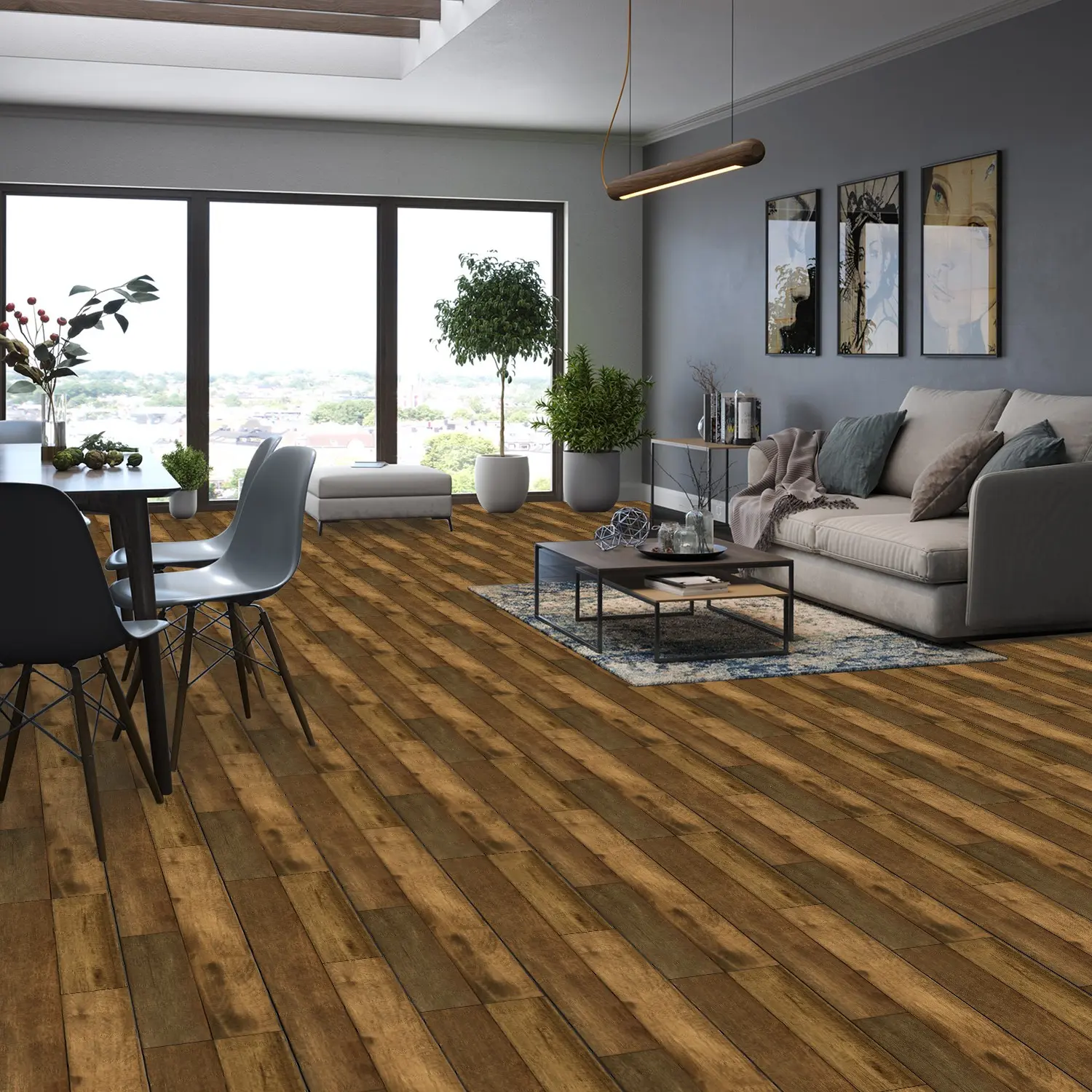 Self-adhesive pvc floor tiles, American natural wood grain appearance, Wood Grain Pattern, Waterproof Pvc Material, waterproof and stain resistant, suitable for bathroom, kitchen, living room, bedroom, home renovation,36 inches x 6 inches