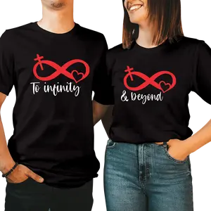 To Infinity And Beyond Couple Matching T-Shirt, Comfort Cotton, Size For All Body, Shirts For Couples, Gift For Husband Wife Casual Comfortable