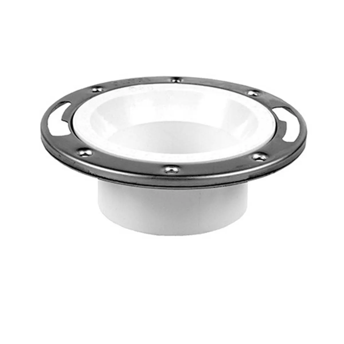 212 MAIN PVC Closet Flange, 4 x 3 in. Solvent Weld with Adjustable Metal Ring - Plumbing Accessories for Bathroom Fixtures and Toilet Alignment, Accessories For Plumbing, Toilet Aligner